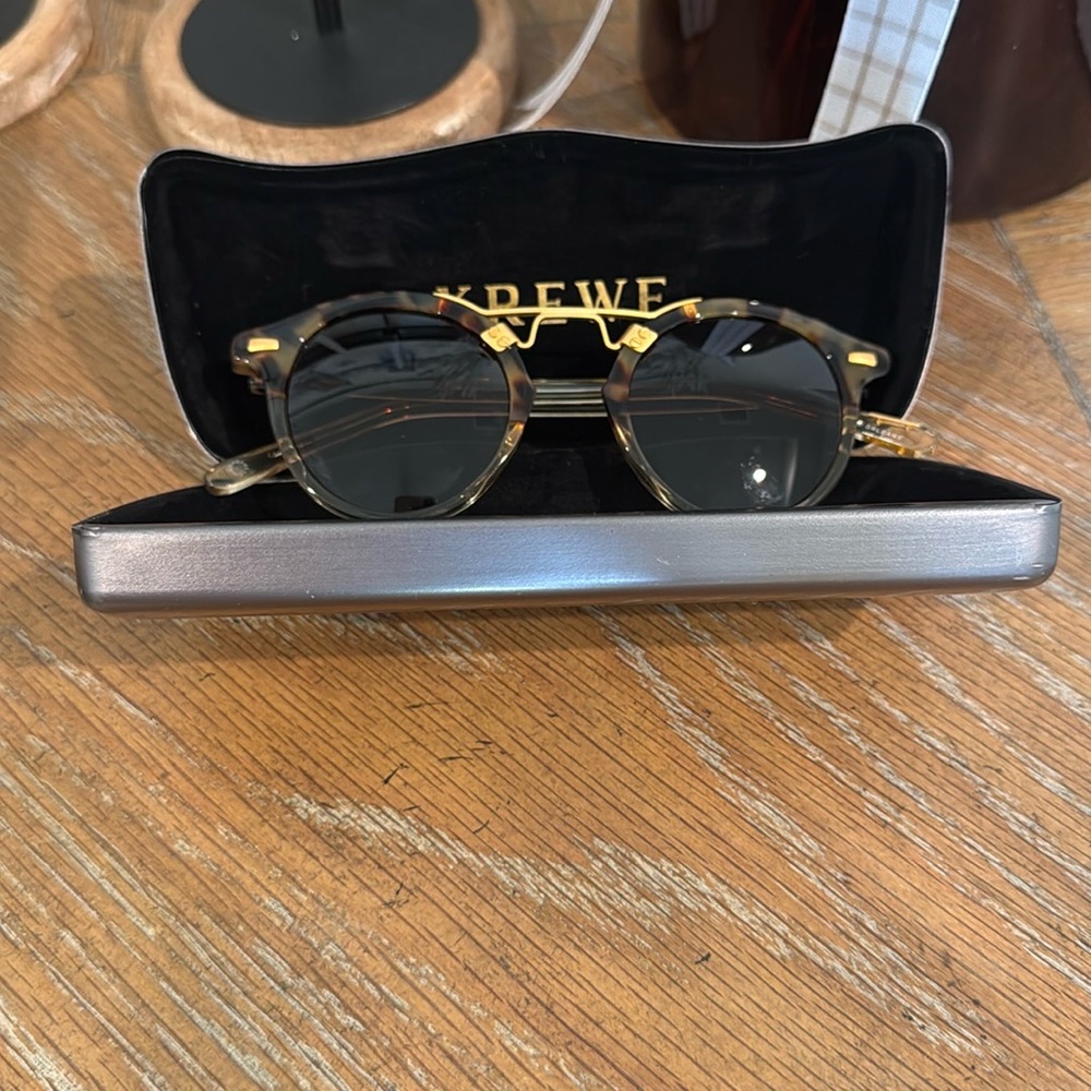 KREWE Sunglasses with Gold and Black Accents